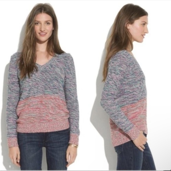 Madewell Spectrum Colorblock Sweater - Picture 1 of 7